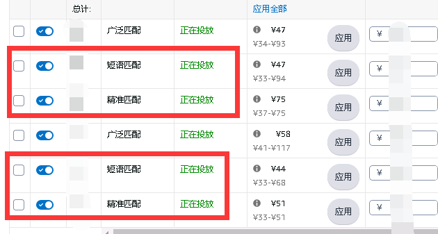 我从亚马逊后台开了一个广告，开启了广泛、词组、精准，三种匹配方式都开了，但是现在我想把后台中词组和精准关闭，无法关闭时是什么原因呢？ - 鲨鱼58