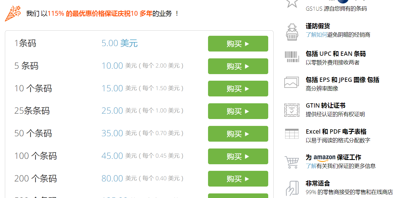 问下大家，gs1买个upc什么价格呢？ - 鲨鱼58